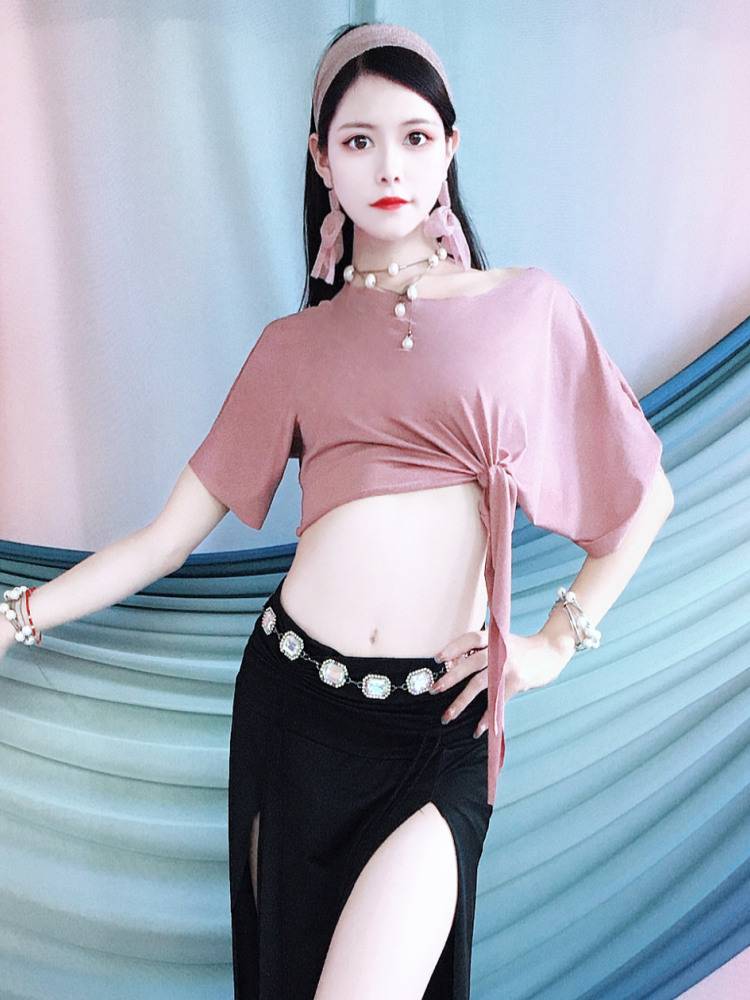 Baiya Qianhui Belly Dance Clothing 2024 New Book Top Taps Practice Dressing Scholars Oriental Dance Performance Service