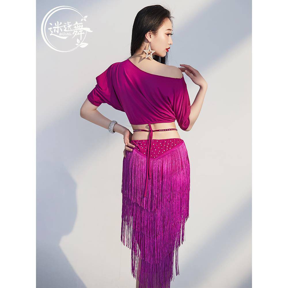 2024 New Belly Dance Practice Sweet Swely -Solid Performance Performance Set Female Beginner Oriental Dance Service