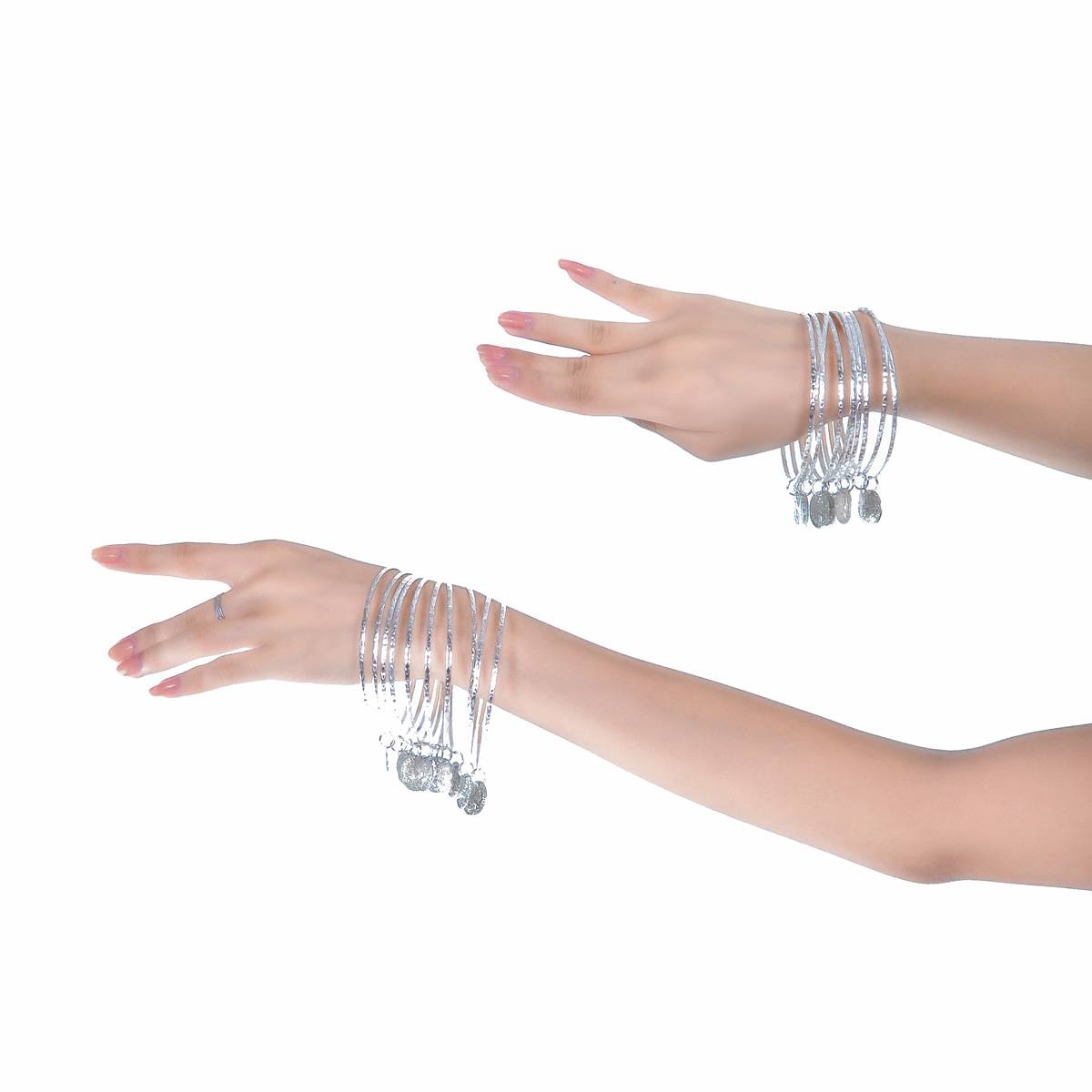 Dancer Hanging Coin Bracelet (20/Pack) Belly Dance Indian Dance Hand Ring Dance Hand Describes Metal Jewelry