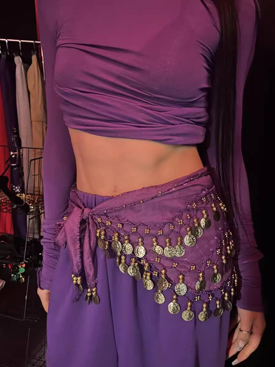 SUANS Sir dance waist chain buttocks, exotic sequin belt accessories belly dance waist chain hip scarf dance waist scarf