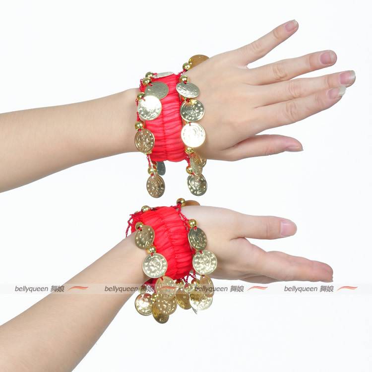 Belly dance bracelet accessory dance performance hand ring bracelet children's adult bell bracelet hanging coin bracelet 13 color
