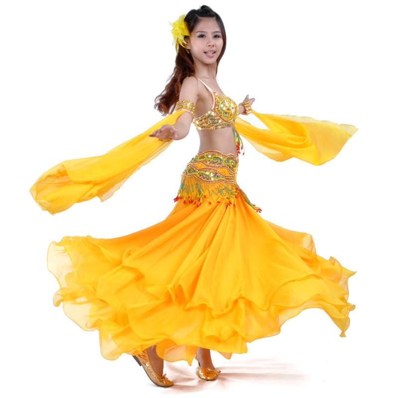 Dancer belly dance chiffon double -ring sleeve sleeve dumping belly dance performance bracelet sleeve sleeve performance clothing