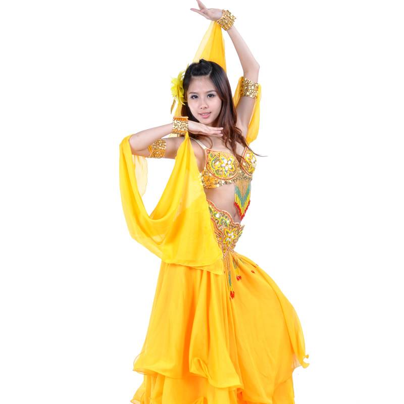Dancer belly dance chiffon double -ring sleeve sleeve dumping belly dance performance bracelet sleeve sleeve performance clothing