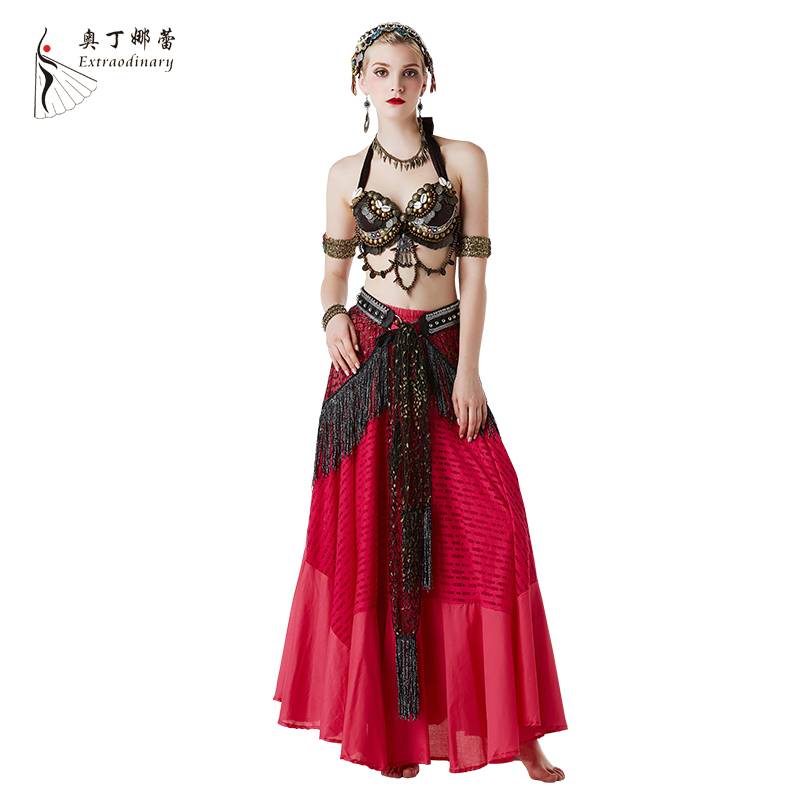 Belly Dance tribe style three -piece performance service 2020 new product belly dance skirt children classical national dance bra