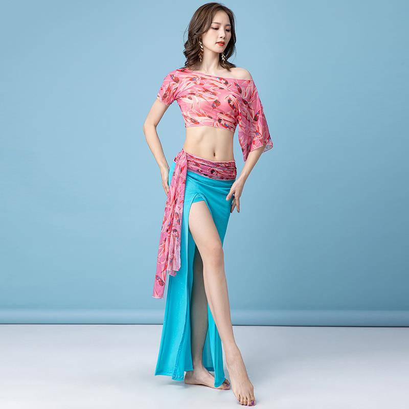 Belly dance new set of sexy fashion Oriental dance dance clothes summer early scholar practitioners practice service long skirt suits