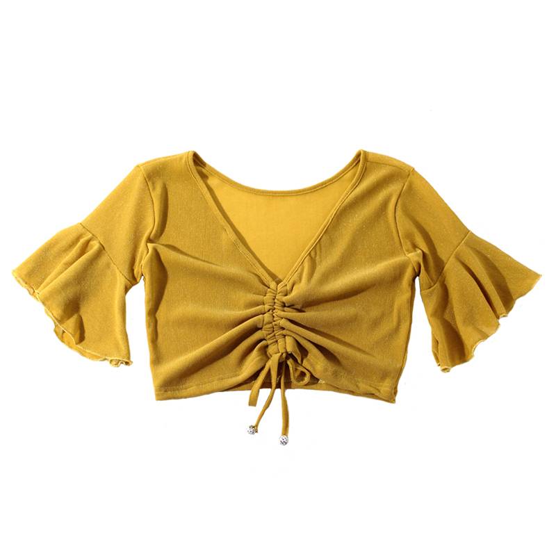 Belly dance shirt sexy new practice service female beginner sexy upper 2024 Oriental dance clothing summer