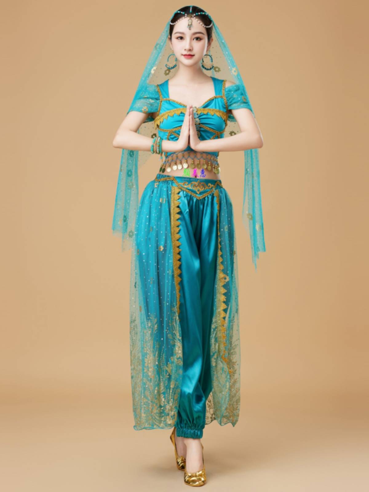 Indian dance watch performance service Western belly dance exotic style Xinjiang dance clothing adult jasmine princess set