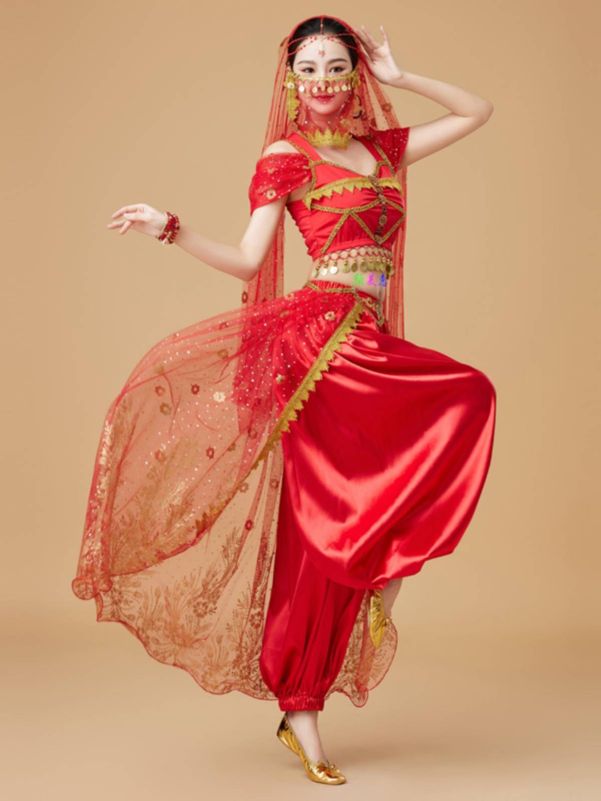 Indian dance watch performance service Western belly dance exotic style Xinjiang dance clothing adult jasmine princess set
