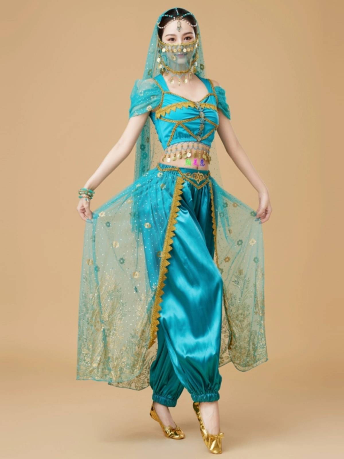 Indian dance watch performance service Western belly dance exotic style Xinjiang dance clothing adult jasmine princess set