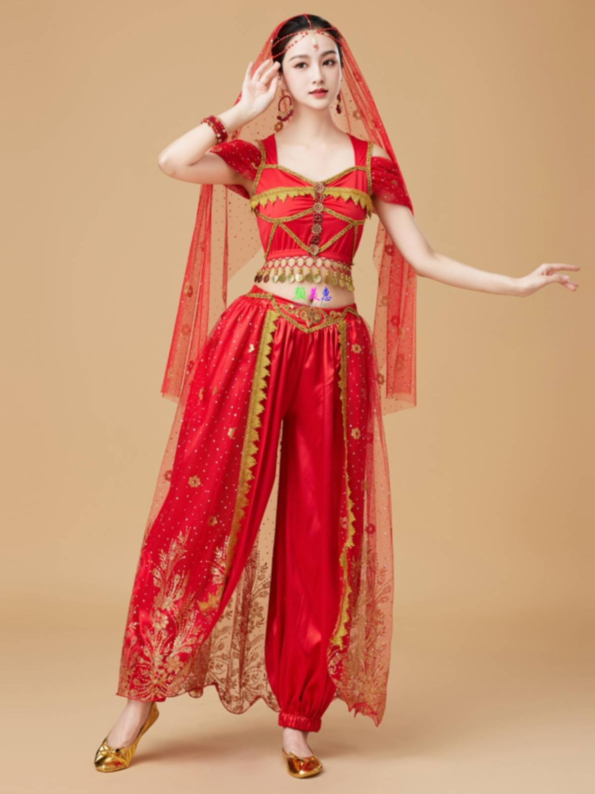 Indian dance watch performance service Western belly dance exotic style Xinjiang dance clothing adult jasmine princess set