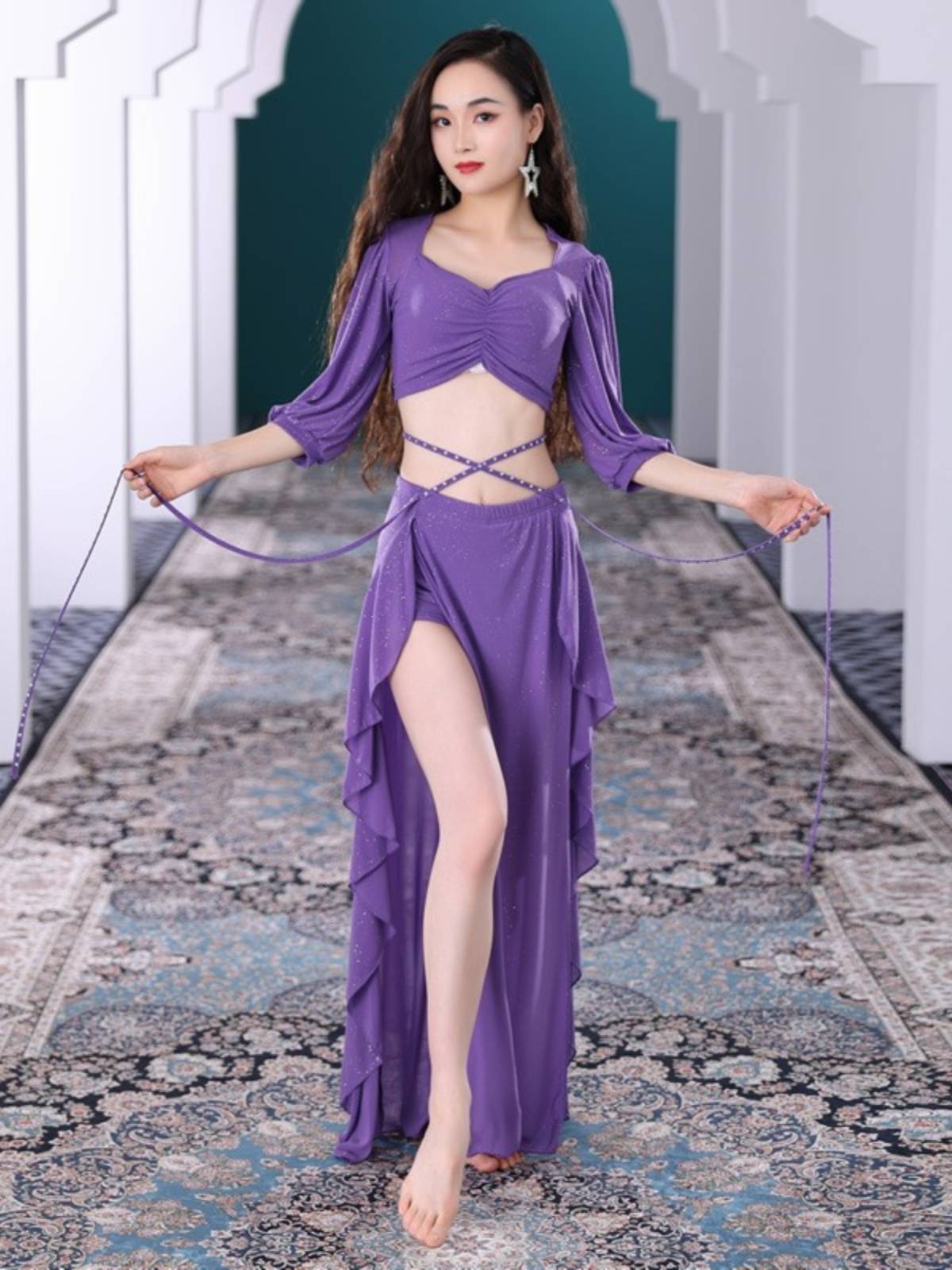 Belly Dance French Palace Wind Skirt Set 2023 New Oriental Dance Watch Performance Practice Female Group Service