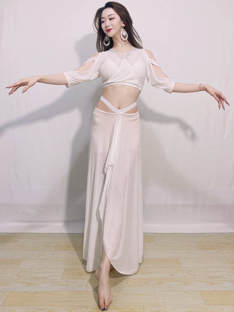 Belly Dance 2024 Summer new practice service sexy hot drill sleeve shows thin oriental dance watch performance service group service