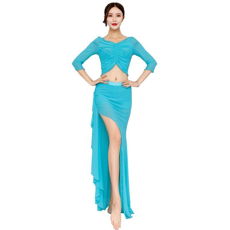 Belly dance training juvenue beginner clothing female new set of oriental dance dance clothes spring and summer performance long skirt