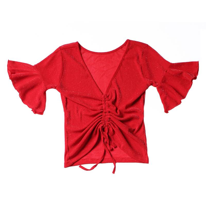 Belly Dance top 2024 new autumn and winter exercises sexy dance sexy dance conservative covered belly to pretend to be oriental dance performance clothes