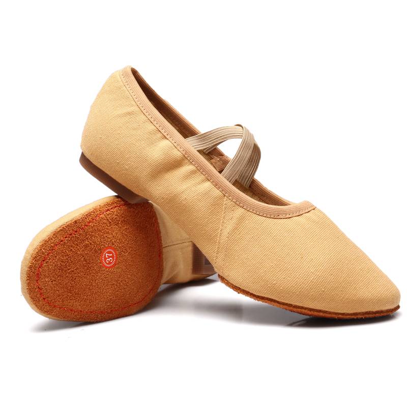 Free -lap dance shoes Female soft bottom adult teacher shoe outdoor dance shoes camel -colored belly belly nation dance