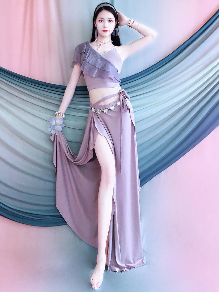 Belly Dance Clothing 2024 Bean paste Pluffy Palace Palace Palace Skirt Oriental Dance Course Performance Practice Delivery Children