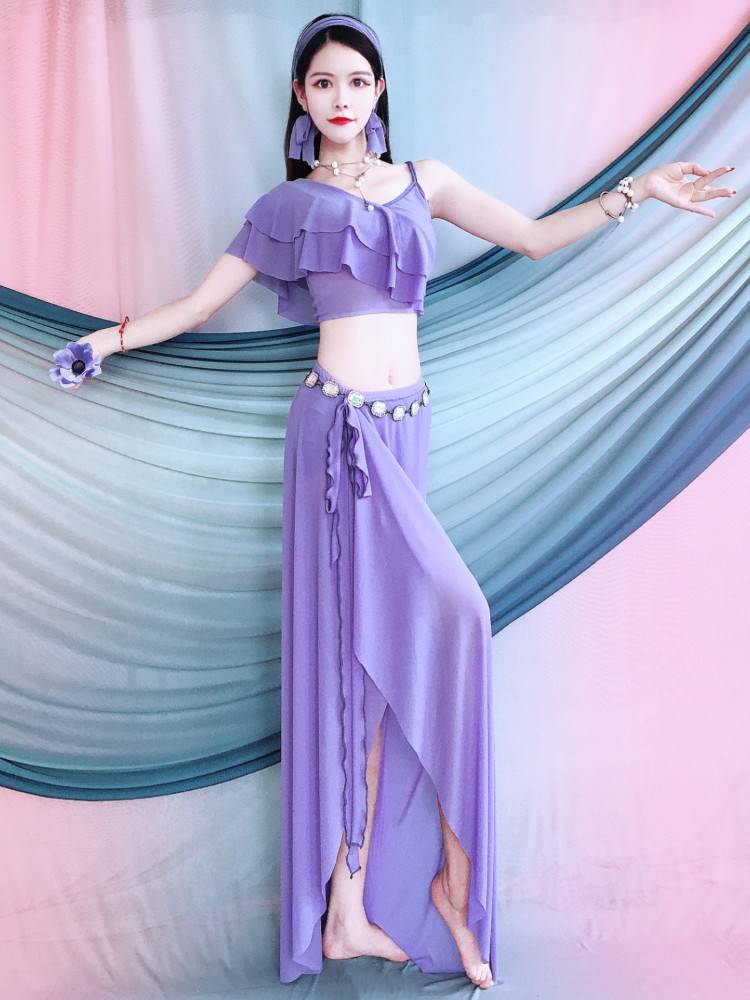 Belly Dance Clothing 2024 Bean paste Pluffy Palace Palace Palace Skirt Oriental Dance Course Performance Practice Delivery Children