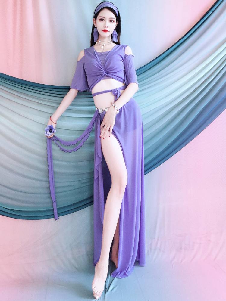 Belly Dance Clothing 2024 Bean paste Pluffy Palace Palace Palace Skirt Oriental Dance Course Performance Practice Delivery Children