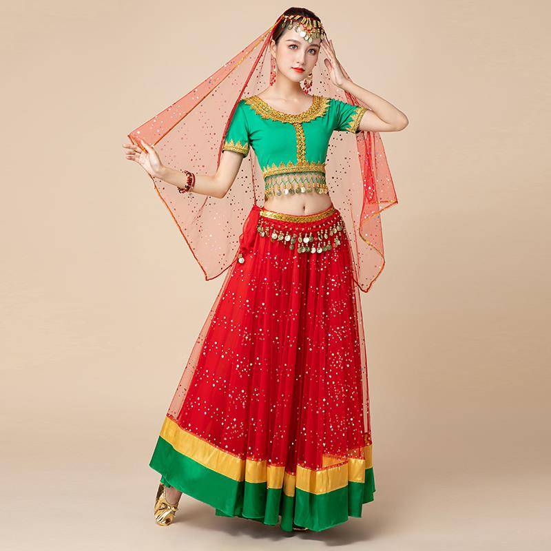 Belly dance clothing female Baoli -Hollywood Indian dance clothing suite set exotic national dance show new models