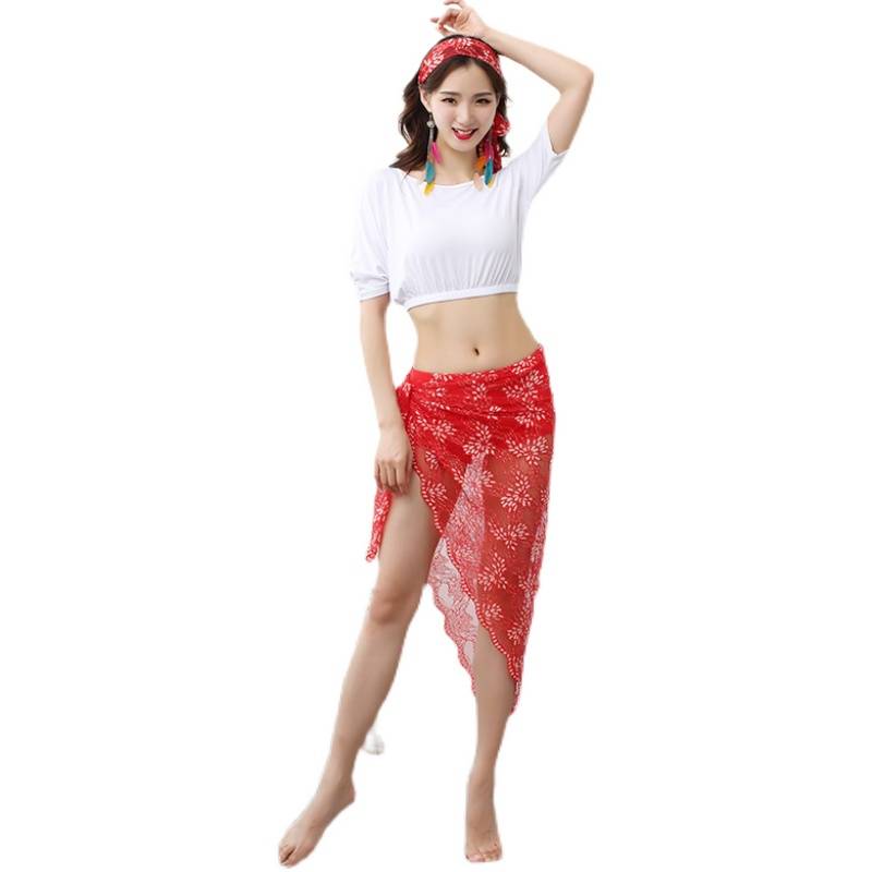 Belly Dance 2021 new set of practitioners, clothing actress performances, Indian dance fairies Oriental dance spring and summer hip towel