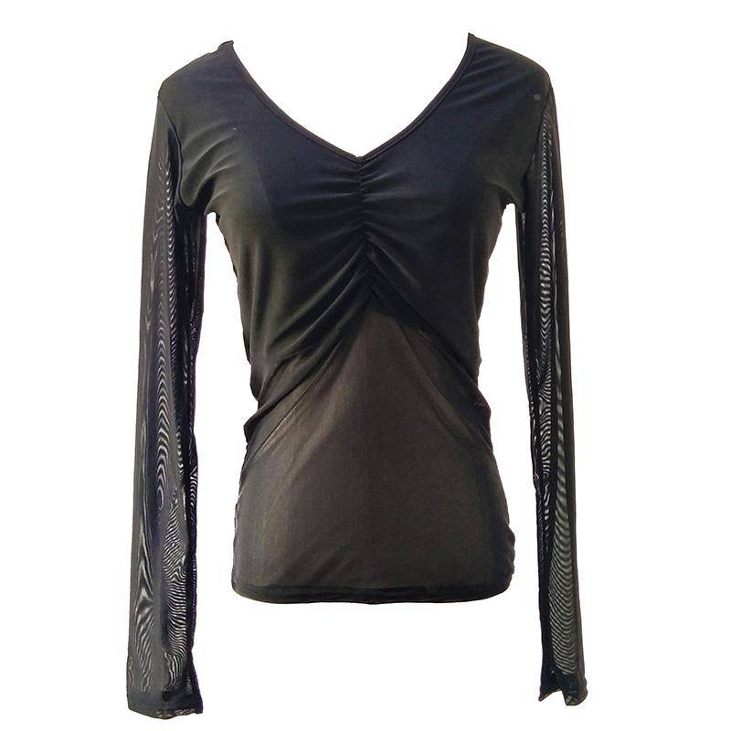 2024 New Belly Dance Female Top Female Top Female 02 New Gaming 2 Sensing Belly Belly Belly Masked Garment Adult Sleeve Practice