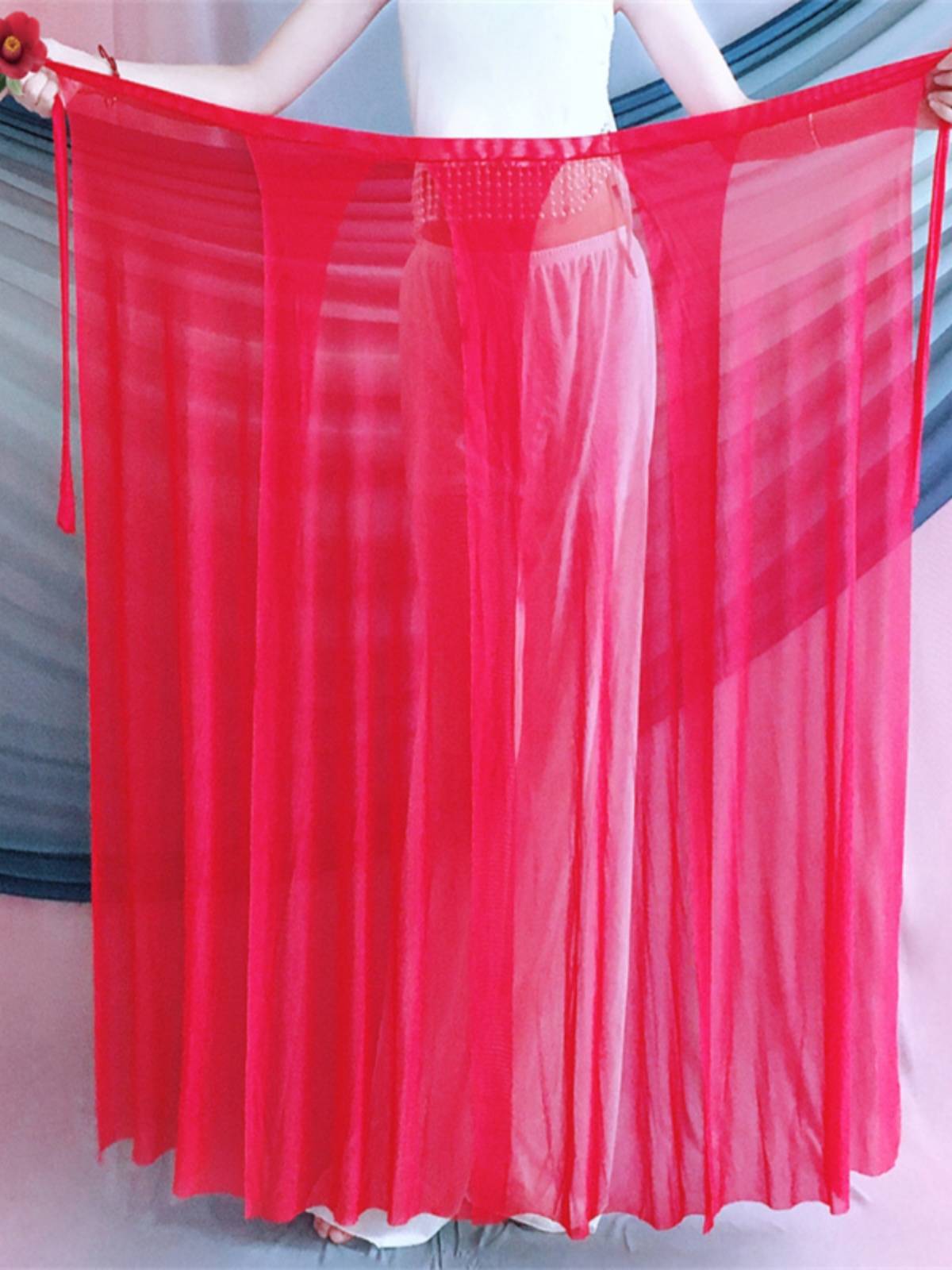 2024 new classical dance belly dance summer children performed a picked apron, split elegant practice skirt