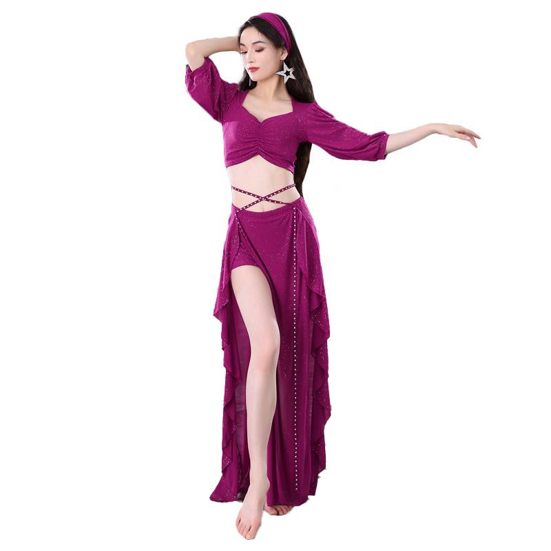 Belly Dance Practice Service Set New Oriental Dance Watch Performance Service Group J service group French court style skirt