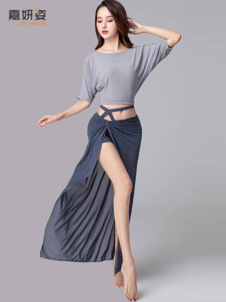 Belly dance exercise jacket 2023 new clothing Oriental dance dance sexy clothes net yarn on the summer