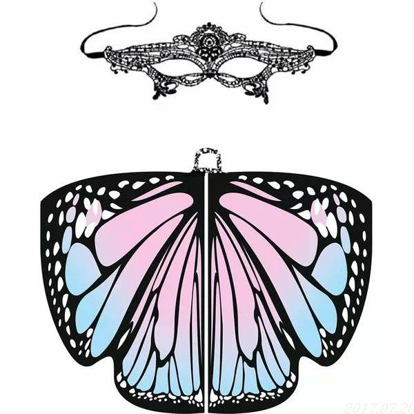 Dance polyester polyester butterfly rotating butterfly shawl decorative butterfly wipest European and American belly dance children butterfly wings