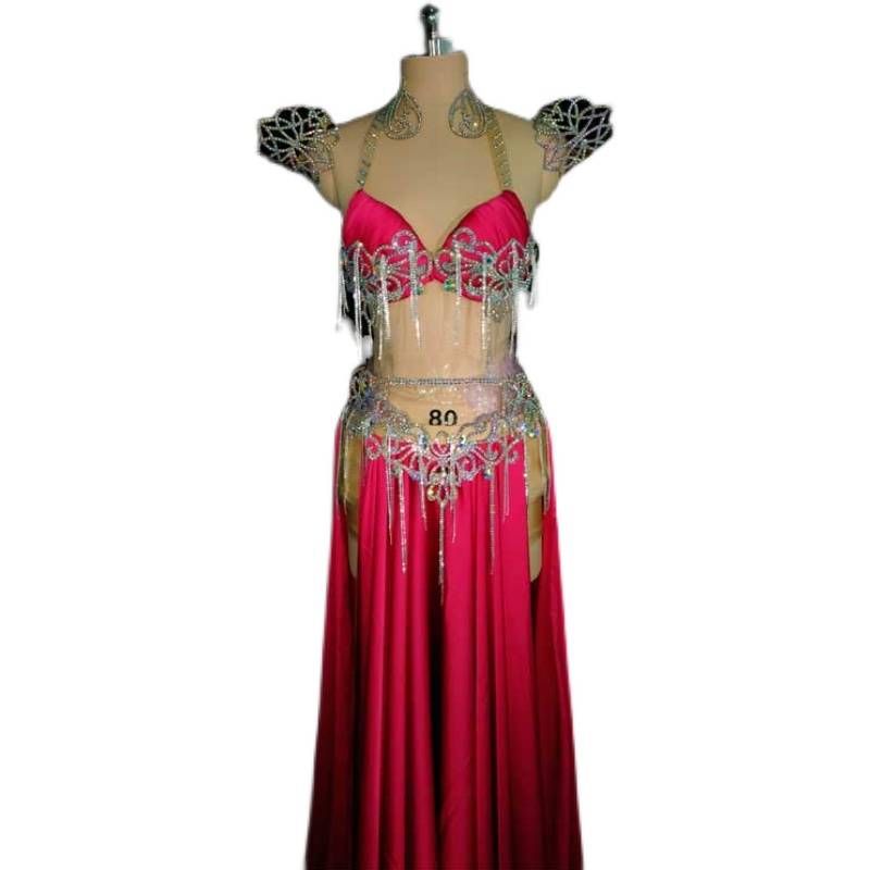 FL Feili belly dance oriental dance performance service high -end custom 4 -piece two -piece large skirt simple and fashionable female