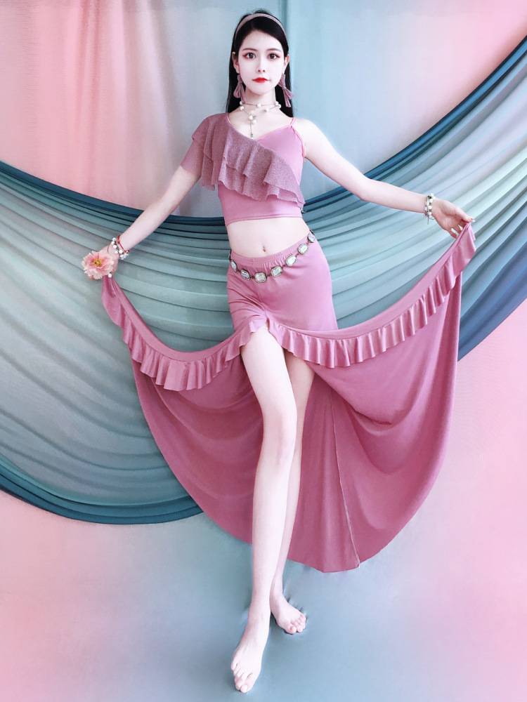 Belly Dance Summer Summer New Trip Lotus Fairy Fairy Fairy Fairy Skirt Set Oriental Dance Children Performing