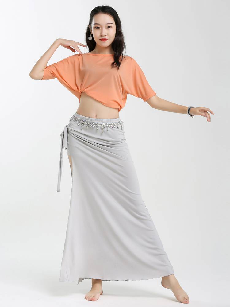 Belly dance 2023 new sexy long skirt set shows thin performance clothes Oriental dance junior junior scholar autumn spring and summer