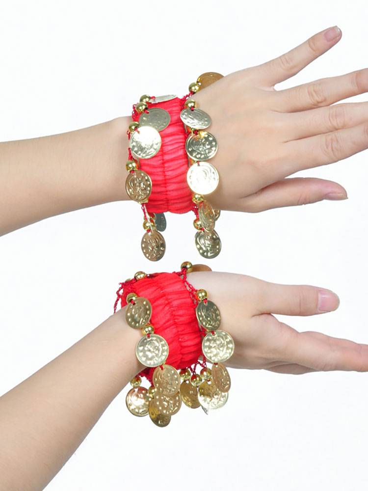 Children's belly dance bracelet girl Indian dance handicraft national dance bracelet chiffon sequin bracelet