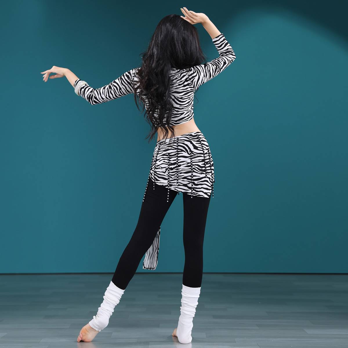 Dancer belly dance dance dance practice clothing 2024 autumn and winter new products Oriental dance clothing performance clothing suit pants