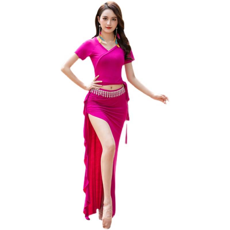 2024 spring and summer new belly dance clothing female beginners performed or Oriental practitioners, long skirts, cotton sexy