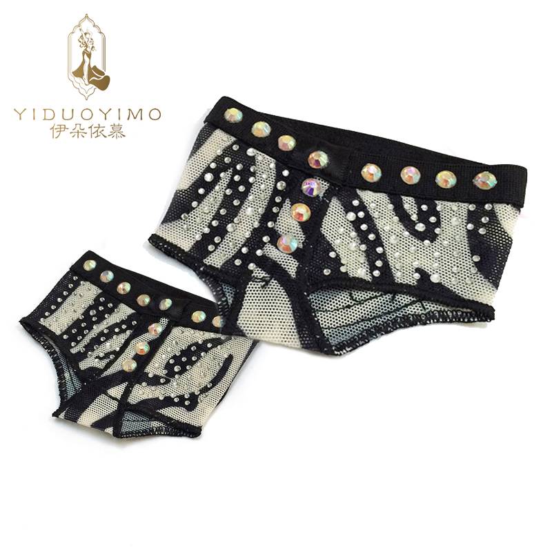 Idomu belly dance shoes half -palm with drill ballet belly dance practitioner shoes hot drill foot half -cut shoes