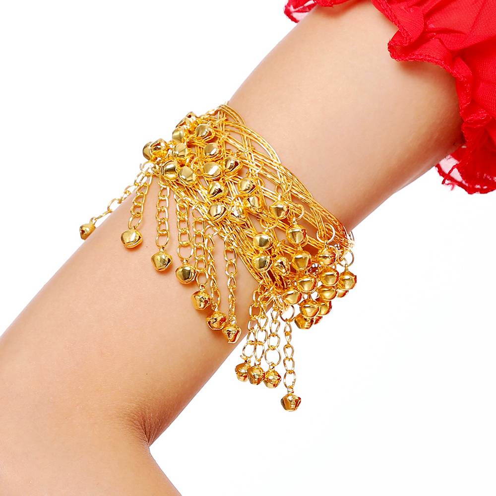 Belly dance bell arm chain Indian dance performance clothing with national jewelry arm rings bracelet new bracelet ring arm chain