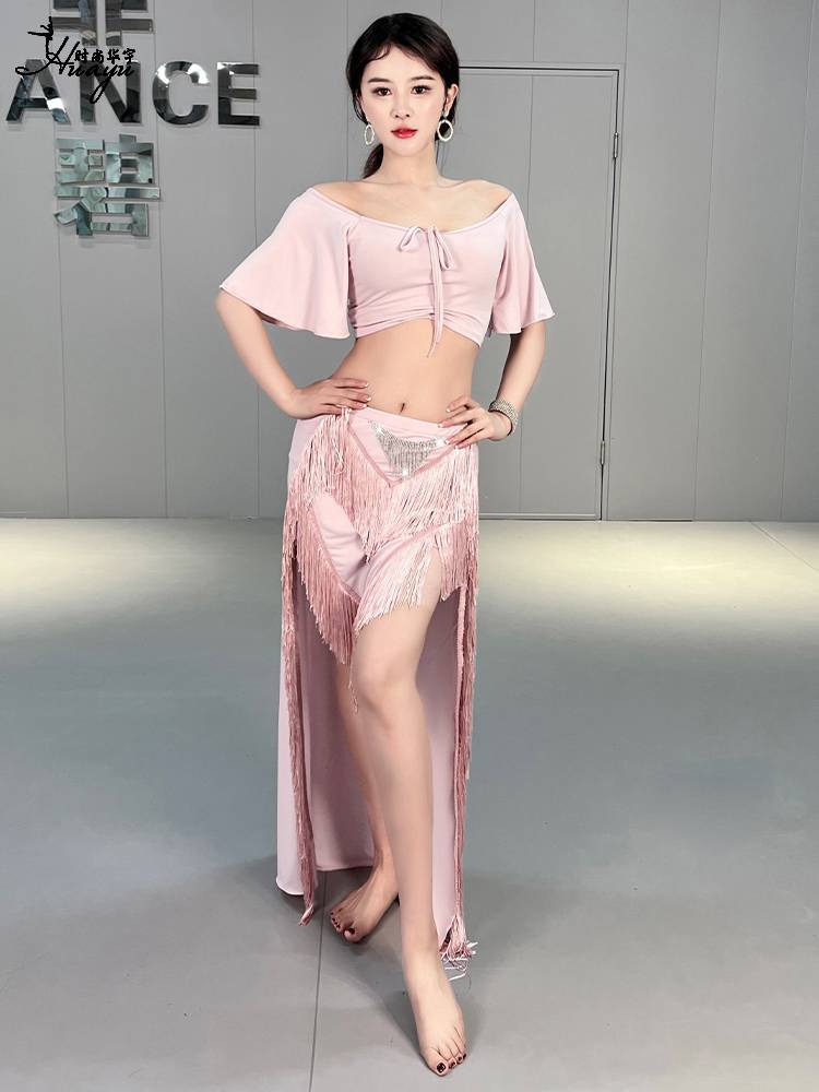 Belly dance exercises 2024 new sexy irregular tassel long skirt set performed in order to serve oriental dance clothes