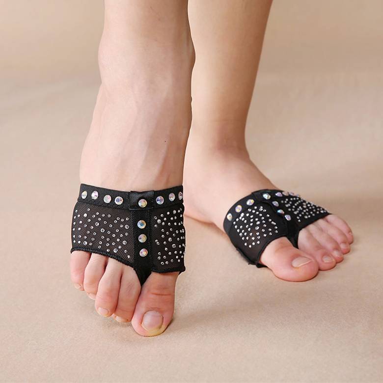 Belly dance shoes front foot dance feet half palm foot set ballet shoes dance soft bottom shoes inlaid diamond practice shoes