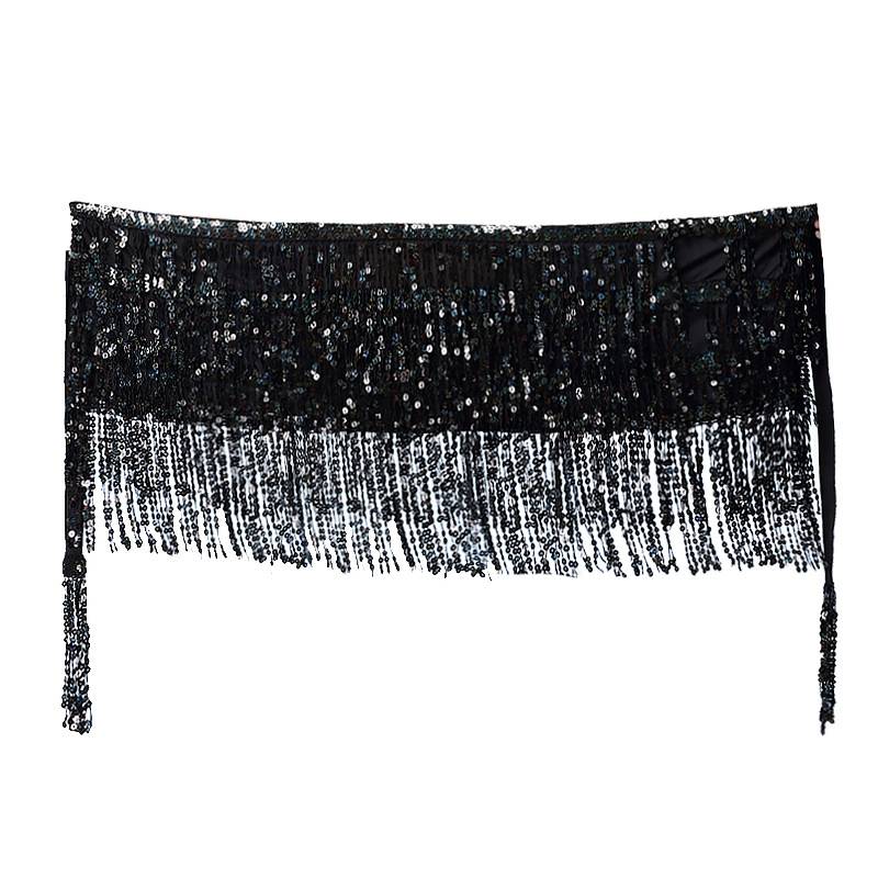 Belly dance waist chain new Liusu hips dancing dancing waist fart curtain stage Performing grass skirt dance oriental dance waist scarf