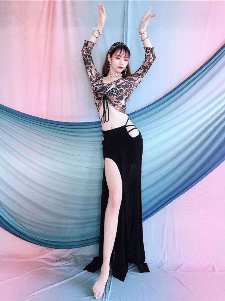 Belly Dance Clothing Female 2024 Practice Service Spring Top Skin Skirt Performance Dance Dance Dance Oriental Dance