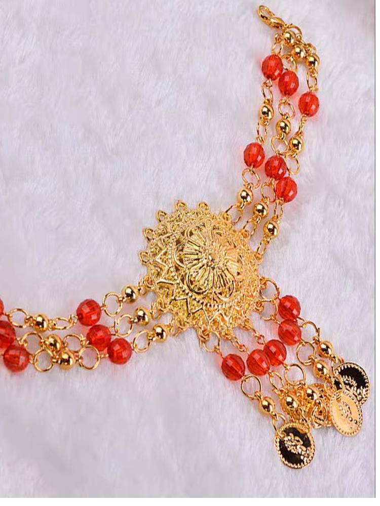 Children's Indian dancer dancer new children's belly dance head jewelry scarf Arab head jewelry girl dance scarf