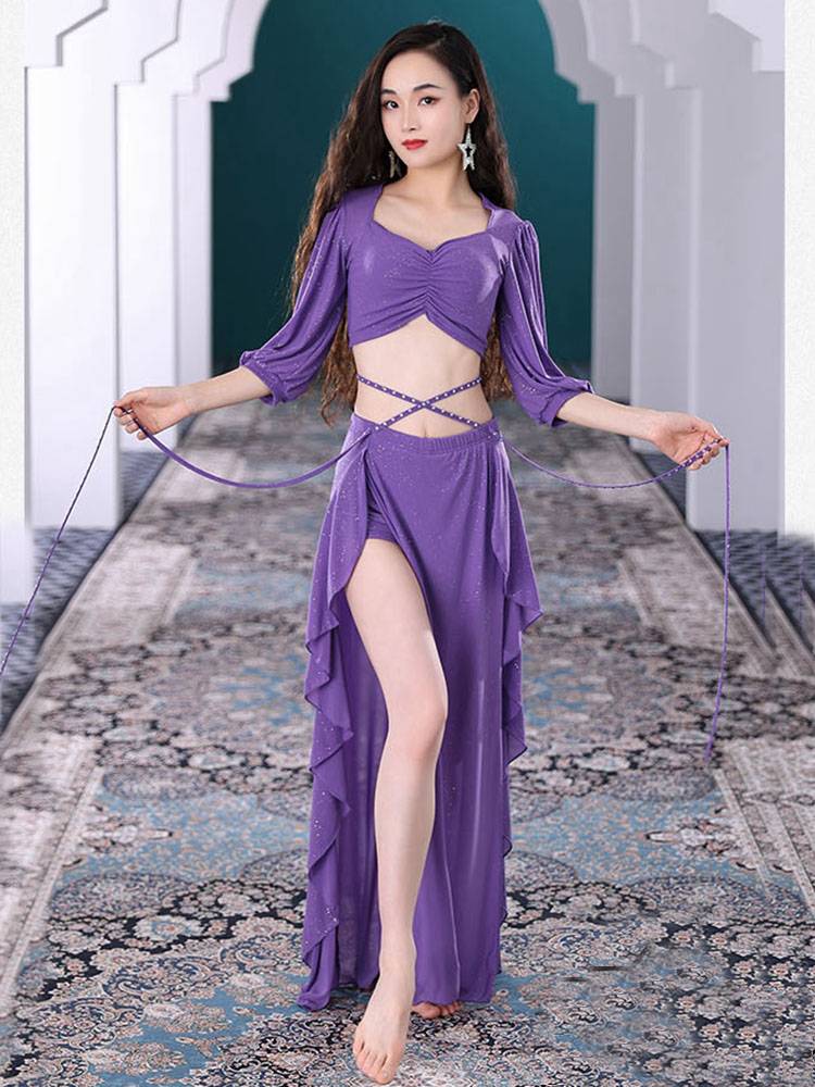 Belly Dance French Palace Wind Skirt Set New Oriental Dance Watch Performance Practice Women's Group Services Service