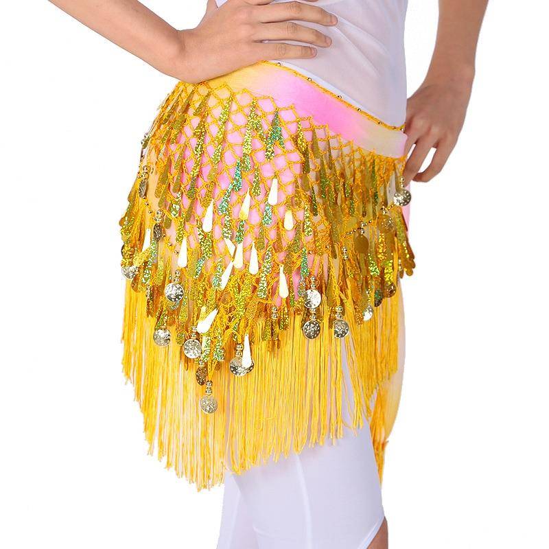 Belly dance scarf dance skirt performance sequin hip and waist G44573 scarf waist performance wrap skirt practitioner