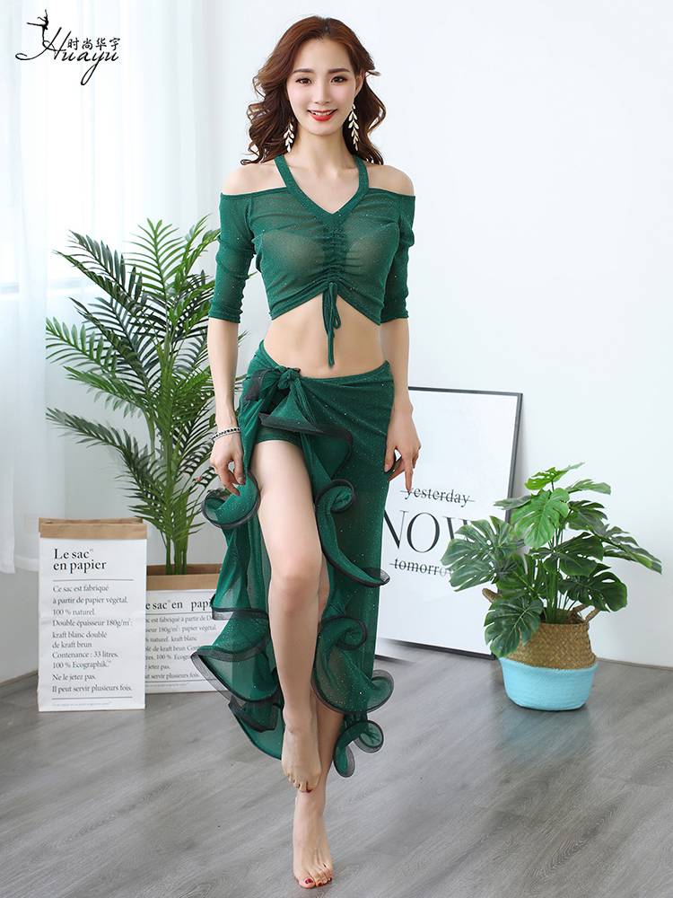 Belly Dance Clothing Sexy Garlasia Twoin Character Huck Tisters Skin Set Oriental Dance Dance Performance Services