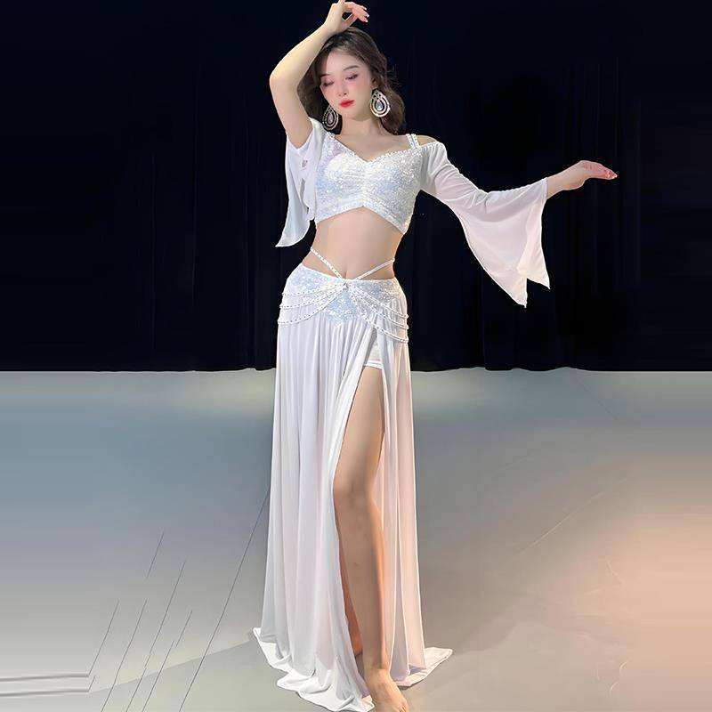 Belly dance service performance service female 2024 new small sub -exotic dance clothing practice suit set summer clothing