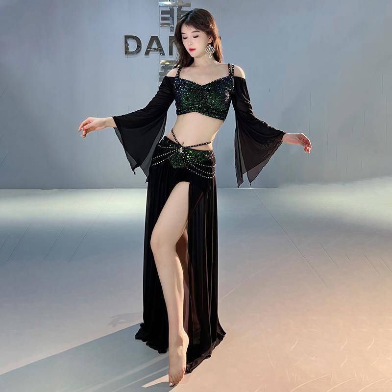 Belly dance service performance service female 2024 new small sub -exotic dance clothing practice suit set summer clothing