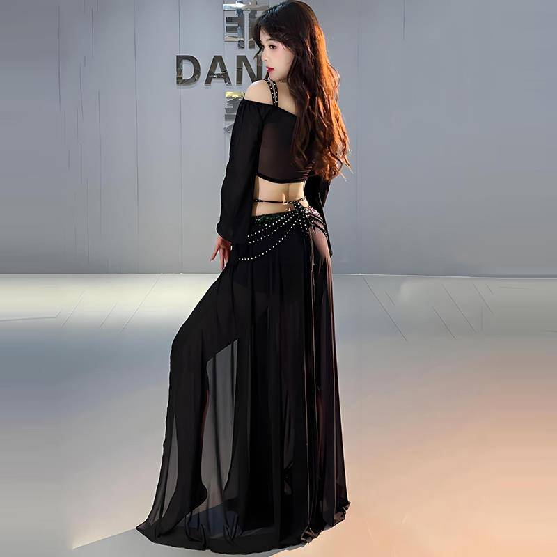 Belly dance service performance service female 2024 new small sub -exotic dance clothing practice suit set summer clothing