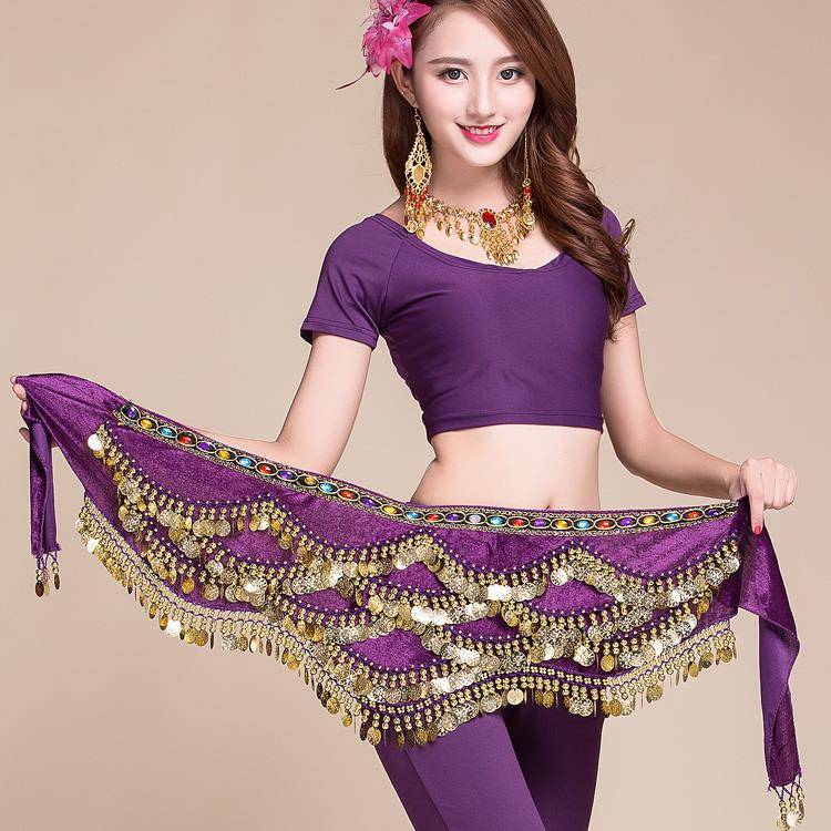Belly dance waist chain new belly dance waist chain hip -hip scarf performance clothing beginner belt overweight