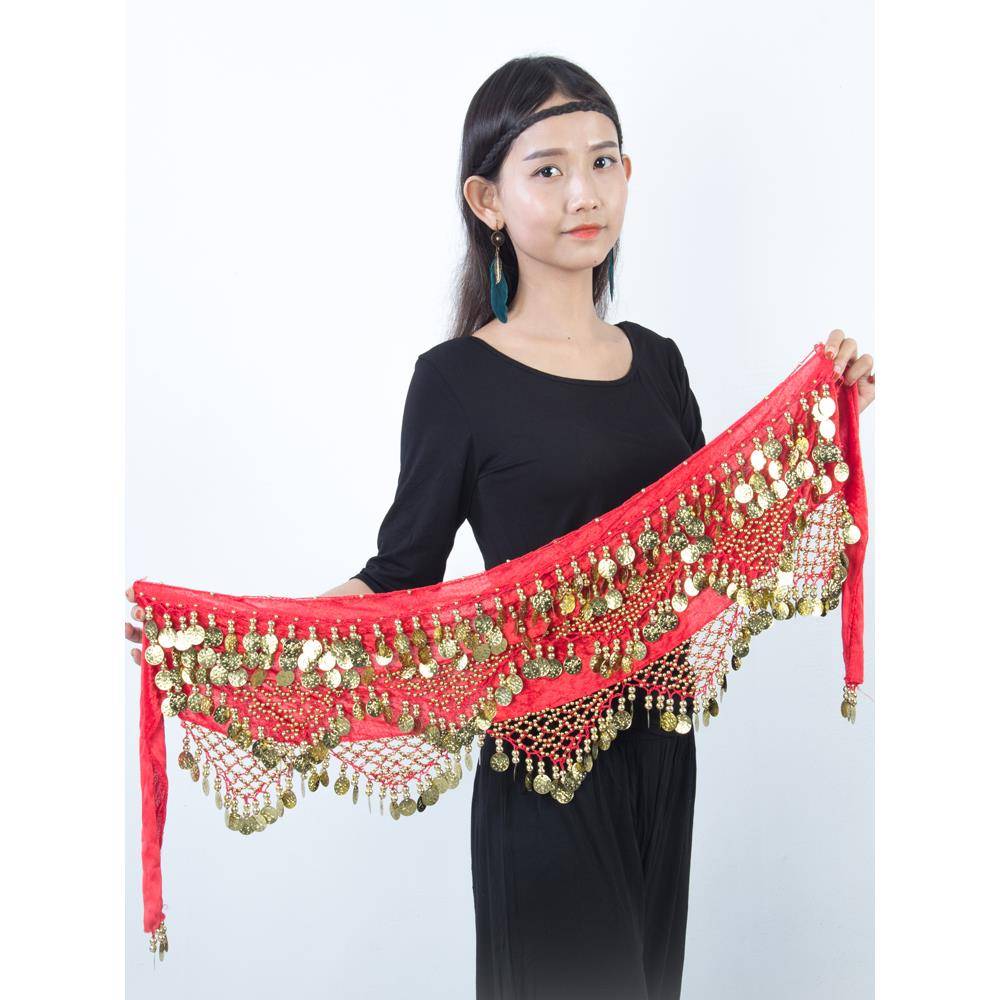 Belly dance waist chain new belly dance waist chain hip -hip scarf performance clothing beginner belt overweight